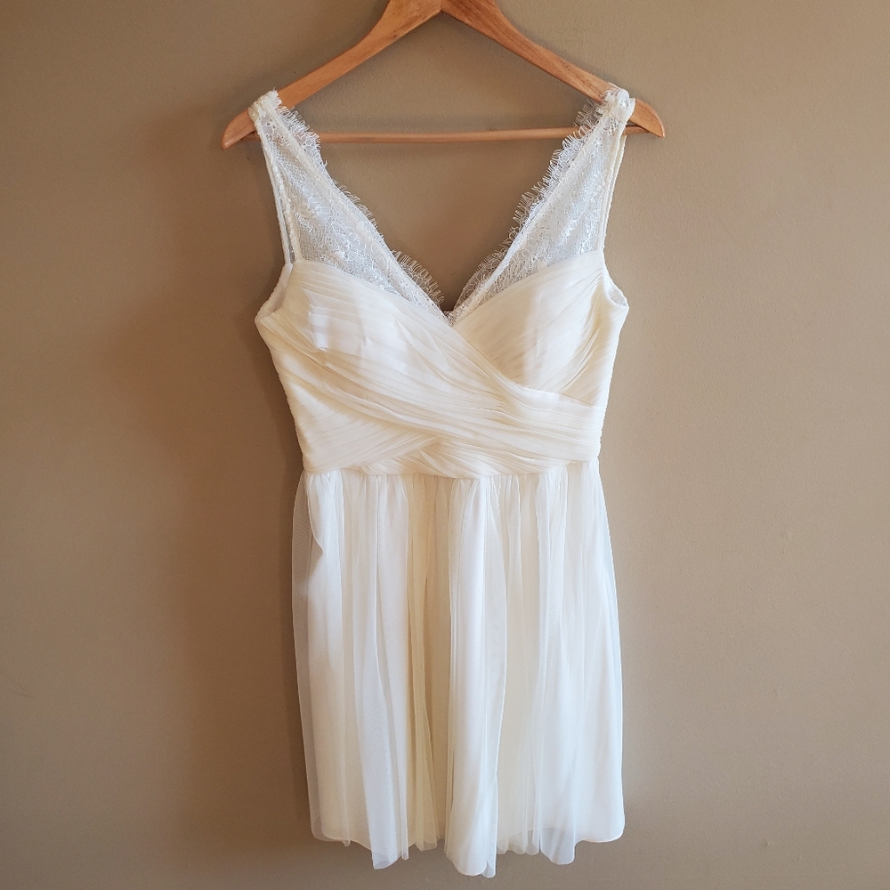 BHLDN cream bridal dress (tailored)